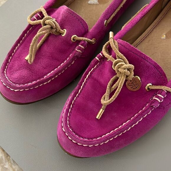 Fushia Suede Sperry Topsiders - Picture 3 of 6